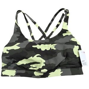 lululemon athletica Camo Sports Bra - Black and Green